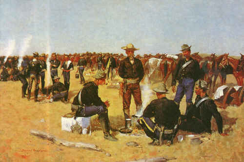 Frederick Remington A Cavalryman's Breakfast on the Plains